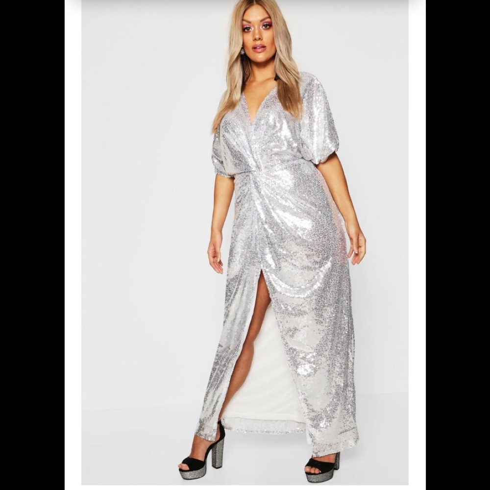 Silver Sequin Maxi